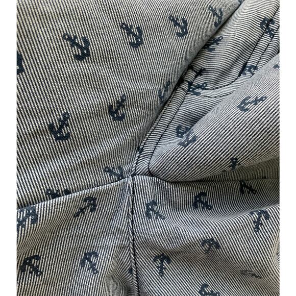 CRAFT + FLOW MID RISE BERMUDA SHORTS, BOYS, 8, LIGHT BLUE W/NAVY BLUE ANCHORS - Picture 7 of 10